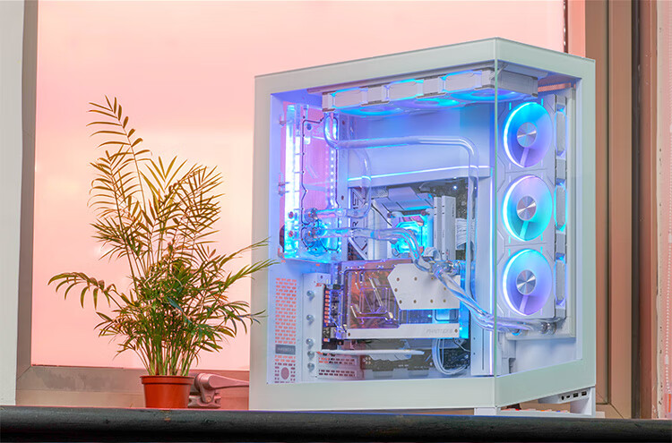PHANTEKS D30 Building Block Version Anti-Leaf 12cm Case Water Cooling Radiator ARGB Temperature Control Fan (30mm Thick, 7 Blades High Air Pressure, Wireless Cable Connection, Single Package, Black) 5