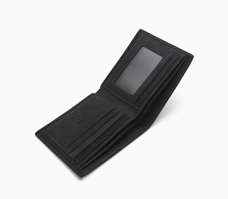 ELLE HOMME Men's Short Wallet, Top-Grain Leather Multifunctional Card Holder Horizontal Style Money Clip 1520, Birthday Gift for Boyfriend 5