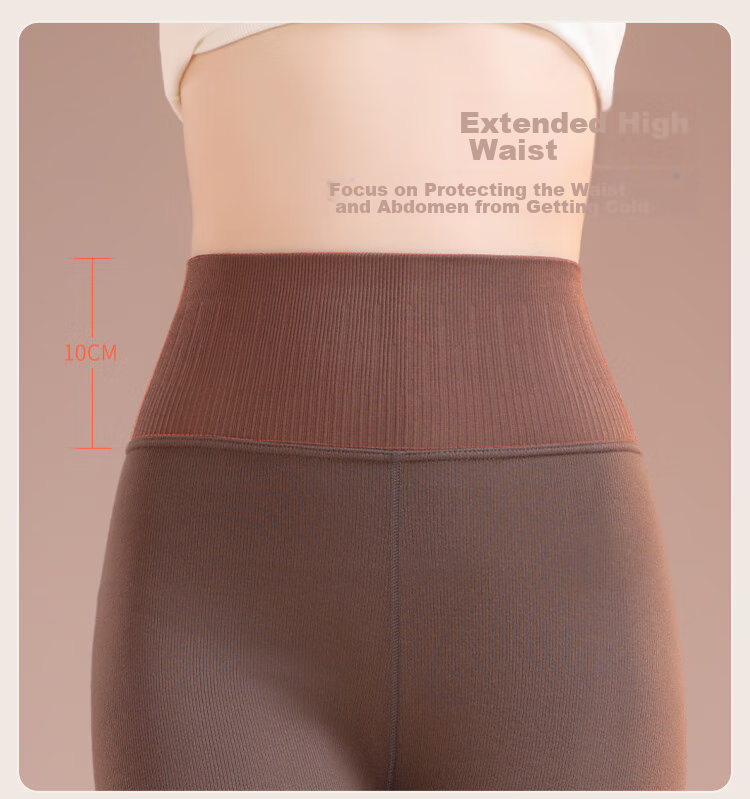 Ordifen [Warm And Antibacterial] Thermal Underwear for Women, Autumn And Winter High-Waist Tummy Control Seamless Tight Pants, Anti-Pilling, Coffee Color, XL 13
