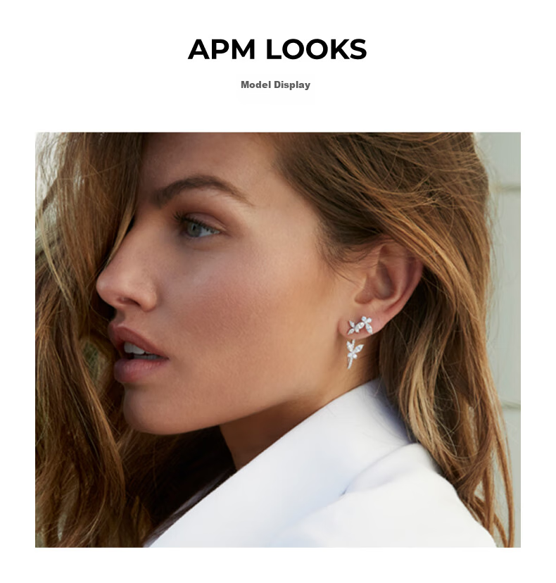 APM Monaco Asymmetric Butterfly Earrings, Luxurious High-End Jewelry, Gift for Girlfriend Or Wife 6