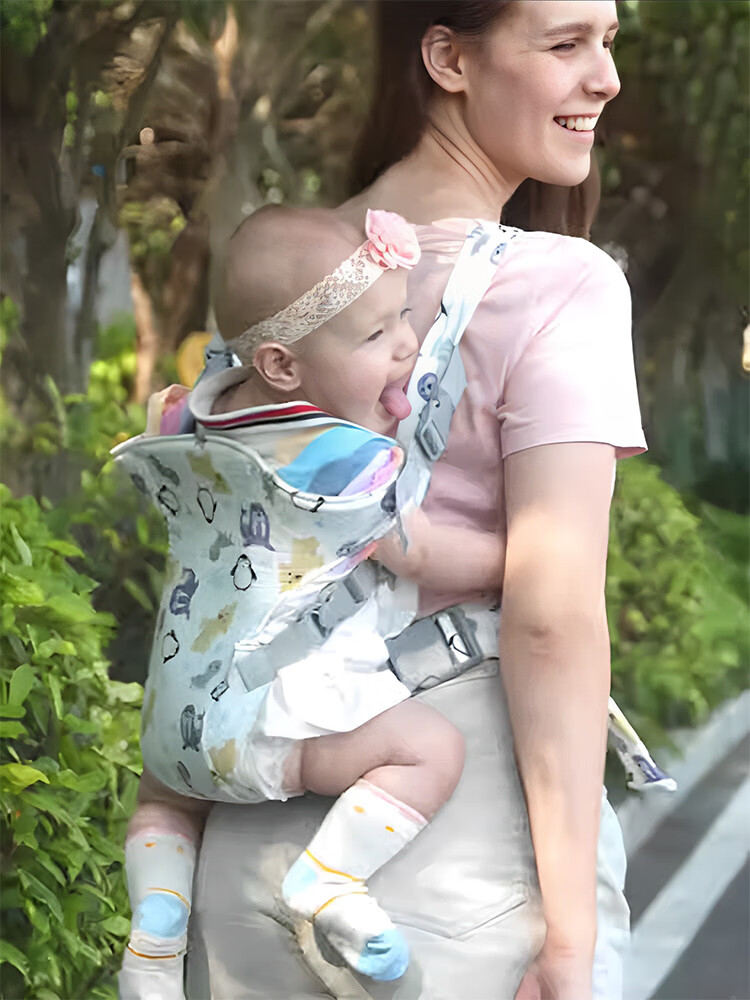 9I9 Baby Carrier Waist Stool, Front And Back Carry, Dual-Use for Newborns, Multifunctional Outdoor Baby-Carrying Device A76 13