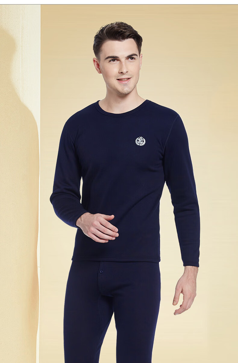 SEPTWOLVES [Upgraded Double Warm] Thermal Underwear for Men, Fleece-Lined Thick Ultra-Soft Tech Fleece Autumn Top And Bottom Winter Set 29