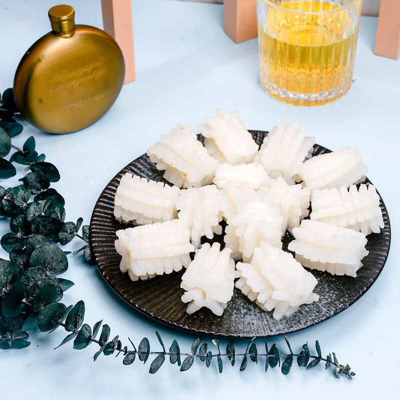 鸿顺鱿鱼花1斤装 目鱼花 鲜捕速冻 免切 年  烧烤火锅食材 铁板鱿鱼