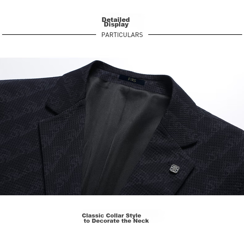FIRS [High Elasticity, Wrinkle-Resistant] Men's Thin Suit Jacket, Business Casual Blazer for Young Professionals, Work Uniform Outerwear 16