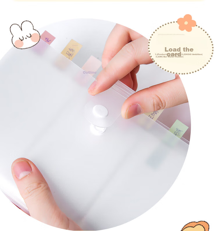 Sannianerban Transparent Button Learning Card Storage Folder, Portable Simple Collection Folder, Business Card Holder, Large Capacity Card Organizer, 240 Card Slots 2