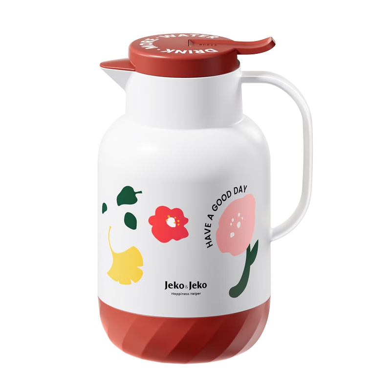 JEKO&JEKO Insulated Thermos Large Capacity Household Hot Water Bottle Dormitory Kettle Pelican 1.6L Floral Butterfly Dance