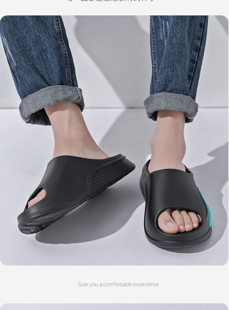 Huili Slippers for Men, Summer Outdoor Non-Slip Beach Shoes, Home Sports Sandals, HL0231 White, Size 42-43 10