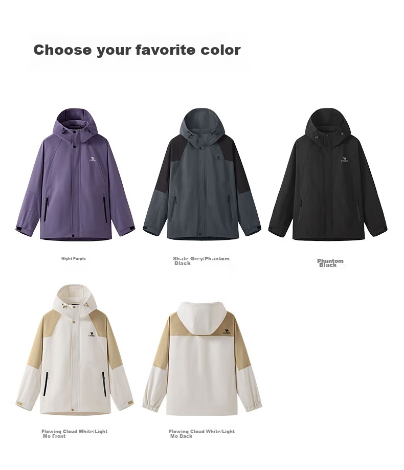 CAMEL Mountain And Sea Jacket for Men And Women, Trendy Windproof Casual Sports Outdoor Hiking Coat for Spring And Autumn M13CA6V040 42