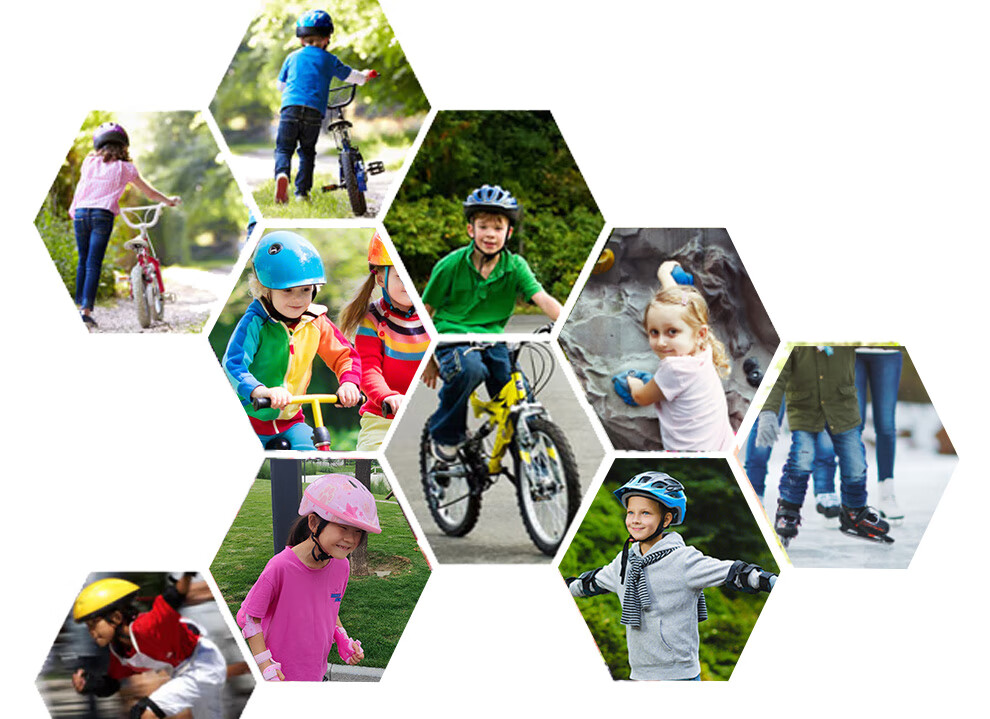 HEAD Children's Roller Skating Protective Gear Set: Skateboard Knee Pads, Elbow Pads, Palm Guards, Bicycle Skateboard Protective Gear 6-Piece Set Blue M/L 3
