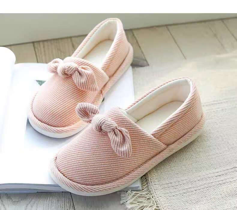 GUOLUOFEI Postpartum Soft-Soled Shoes, Spring And Summer Maternity Slippers with Heel, Butterfly Cotton Slippers for New Mothers at Home, Pink, Size 42-43 2