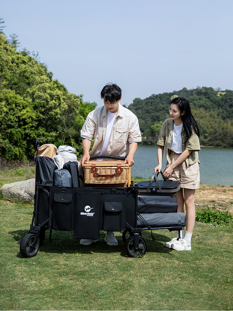 Westfieldoutdoor, My Flying Night Chapter Folding Camping Cart, Outdoor Foldable Campsite Cart, Stroller for Kids, Grocery Shopping Trolley, Pet Cart, Picnic And Camping Cart 8