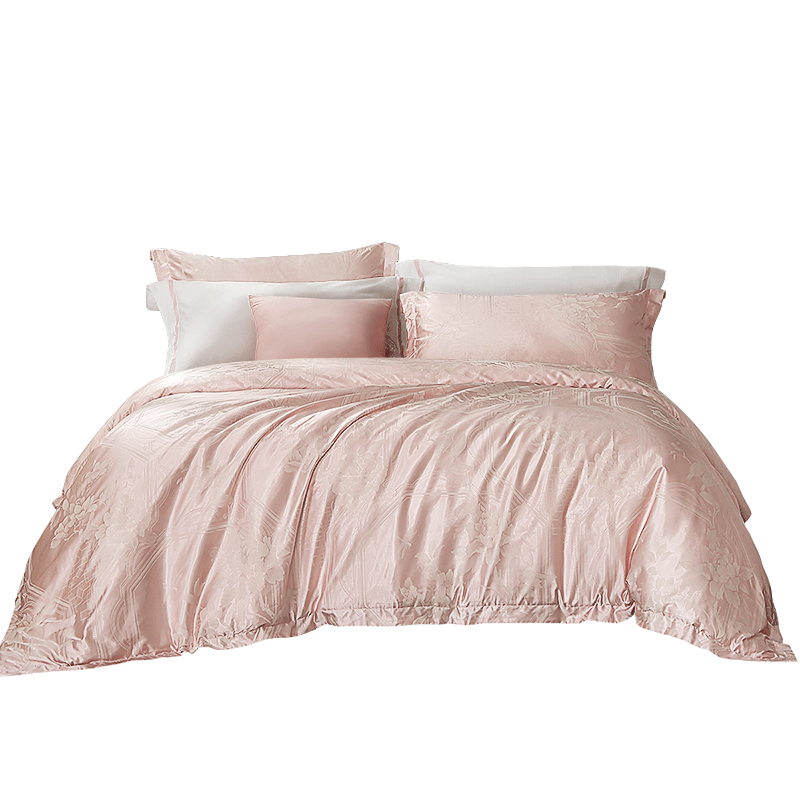 FUANNA Bedding Set, Romantic European Light Luxury Jacquard Four-Piece Set, Double Duvet Cover 203*229cm