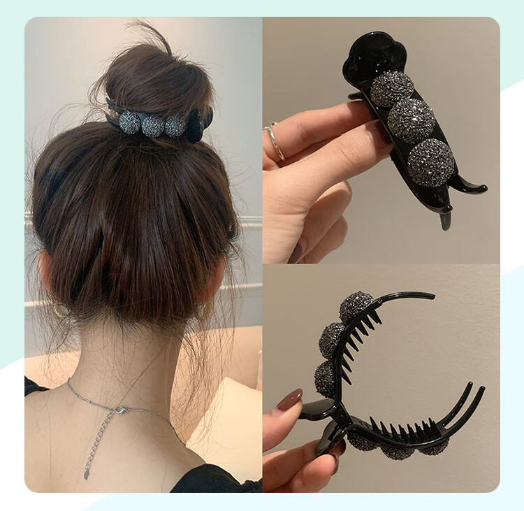 CHIMERA Large Internet-Famous Shark Clip Hair Accessory, Bow Claw Clip, Back of Head Hairpin, Hair Barrette for Women, Mid-Autumn Festival Gift 19