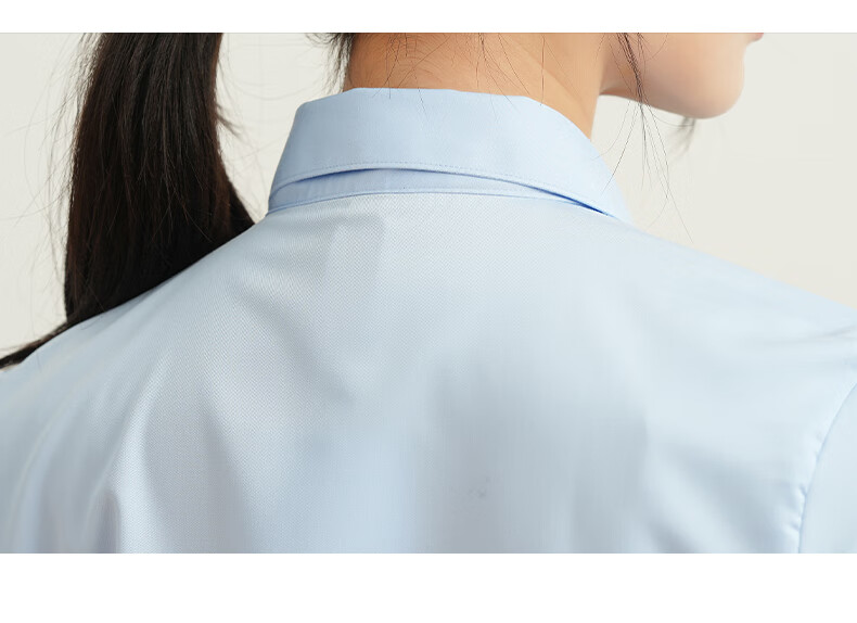 ROMON [Bamboo Fiber] Long-Sleeve Shirt for Women, V-Neck Slim Fit Business Casual Professional Work Uniform White Blouse Top Women's Clothing 11