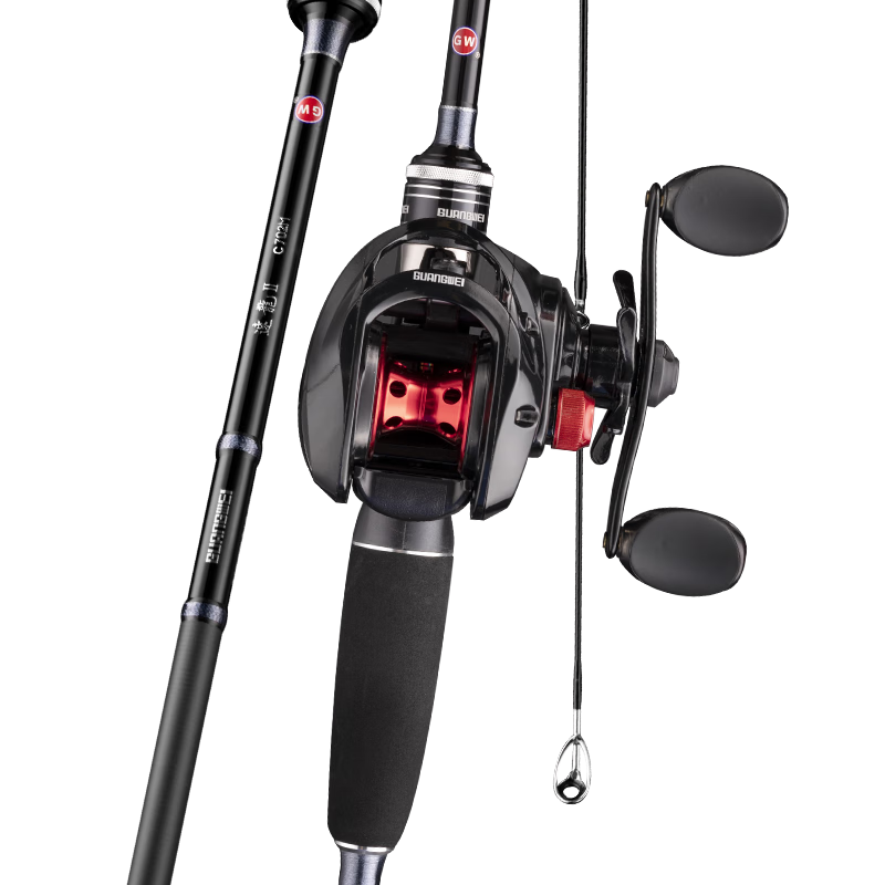 GW Sulong Second Generation Lure Rod, Pistol Grip, 1.8 Meters, ML Action, Left-Handed, Baitcasting Reel, for Bass, Mandarin Fish, Topmouth Culter Lure Rod Set
