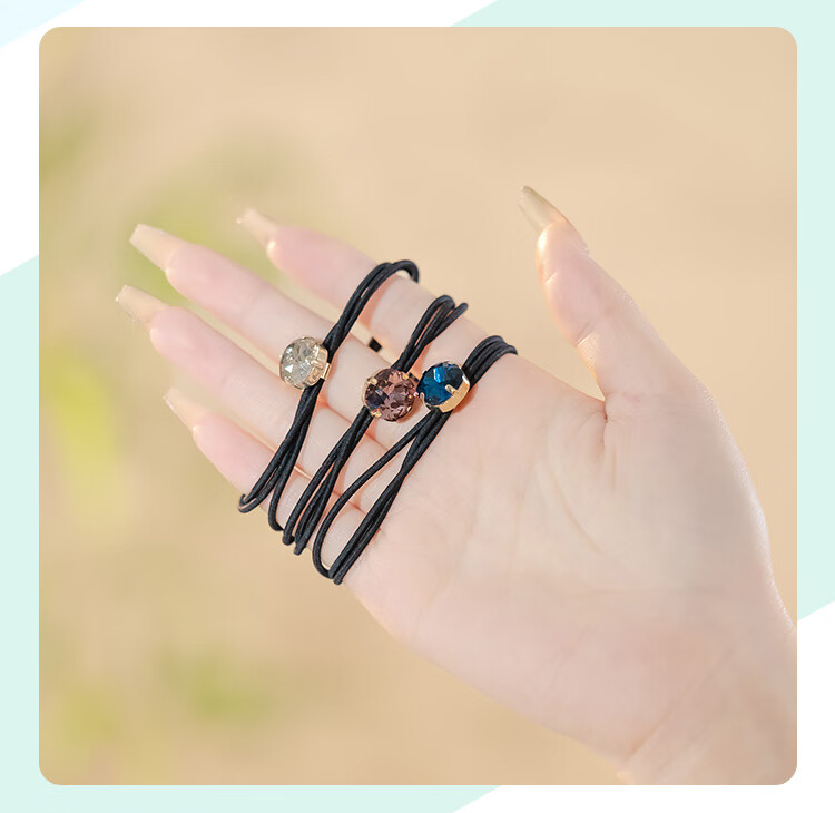CHIMERA 3-Piece Hair Ties, Scrunchies, Elastic Bands for Ponytails And Buns, High-End Hair Accessories, Mid-Autumn Festival Gift 8