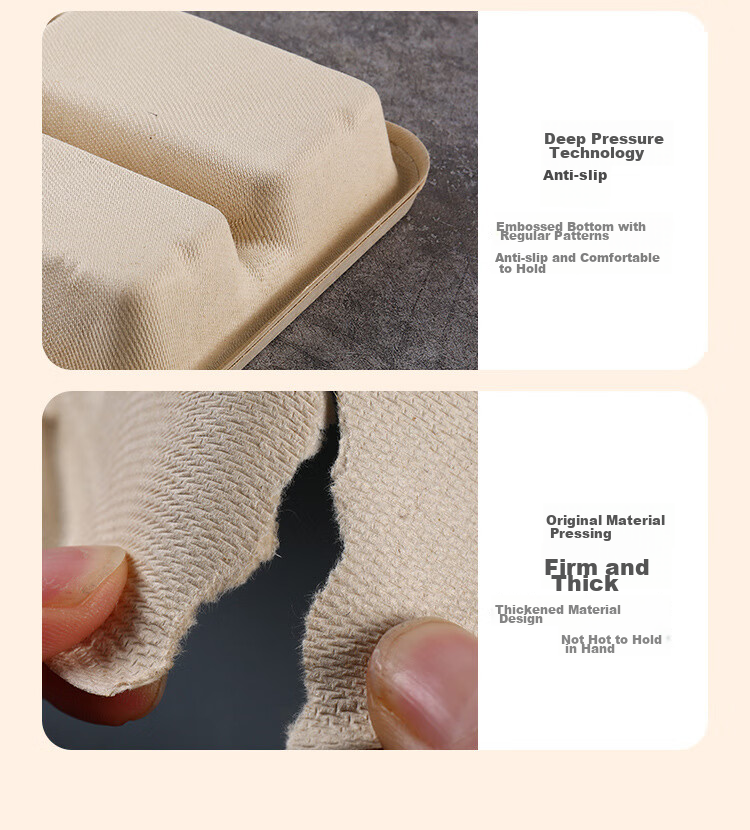 Youjialiangpin Disposable Food Containers, Microwave-Safe, Biodegradable, with Lids, Thickened, Food-Grade, Takeout Boxes And Bowls, 1200ml*10 Sets 14