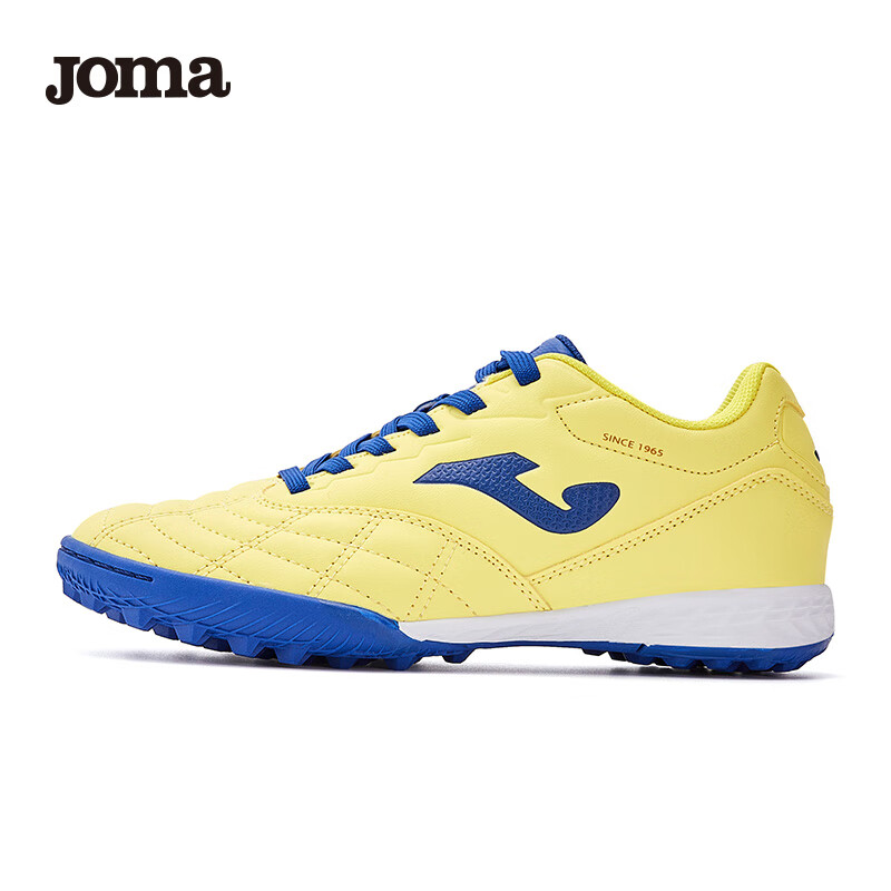 JOMA Soccer Shoes for Children TF Turf Cleats for Boys And Girls Youth Students Non-Slip Wear-Resistant Football Training Shoes Fluorescent Yellow Size 37