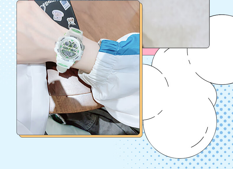Disney Mickey Mouse Collaboration Exam-Specific Waterproof Sports Watch for Middle And High School Students, Children's Electronic Watch Only for Time Measurement 4