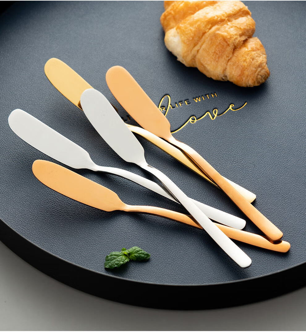 Onlycook Stainless Steel Butter Knife, Jam Spreader, Bread Toast Spreaders, Cheese Knives for Western Cuisine 10