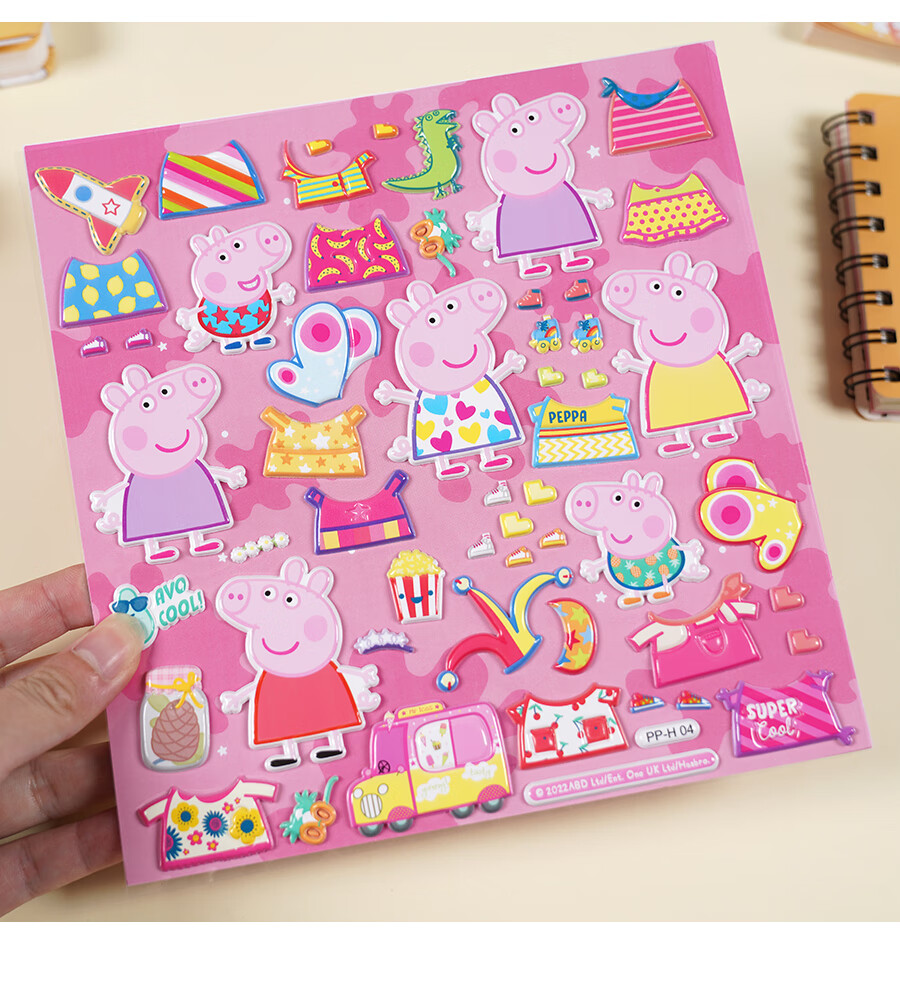 Danmiqi Peppa Pig Children's 3D Cartoon Stickers, Foam Stickers, Reward Stickers for Boys And Girls, Decorative Stickers, Toy Gift 8