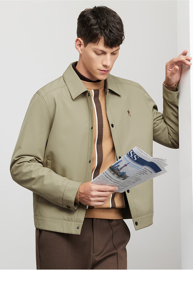 DANCING WOLVES Fashion Stitching Trendy Lapel Casual Jacket Men 001 Black 190 9
