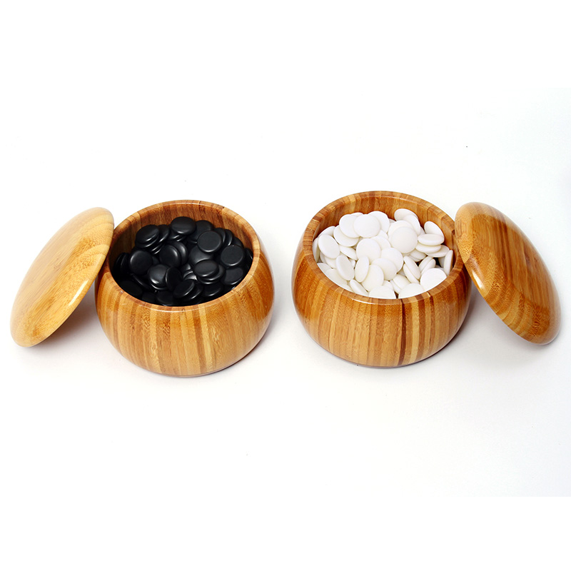 Huasheng Go Set, Five-In Gomoku, Imitation White Jade Pieces, Nanmu Bamboo Board, Chess Container, Board Game Toy W-009, Father's Day Gift