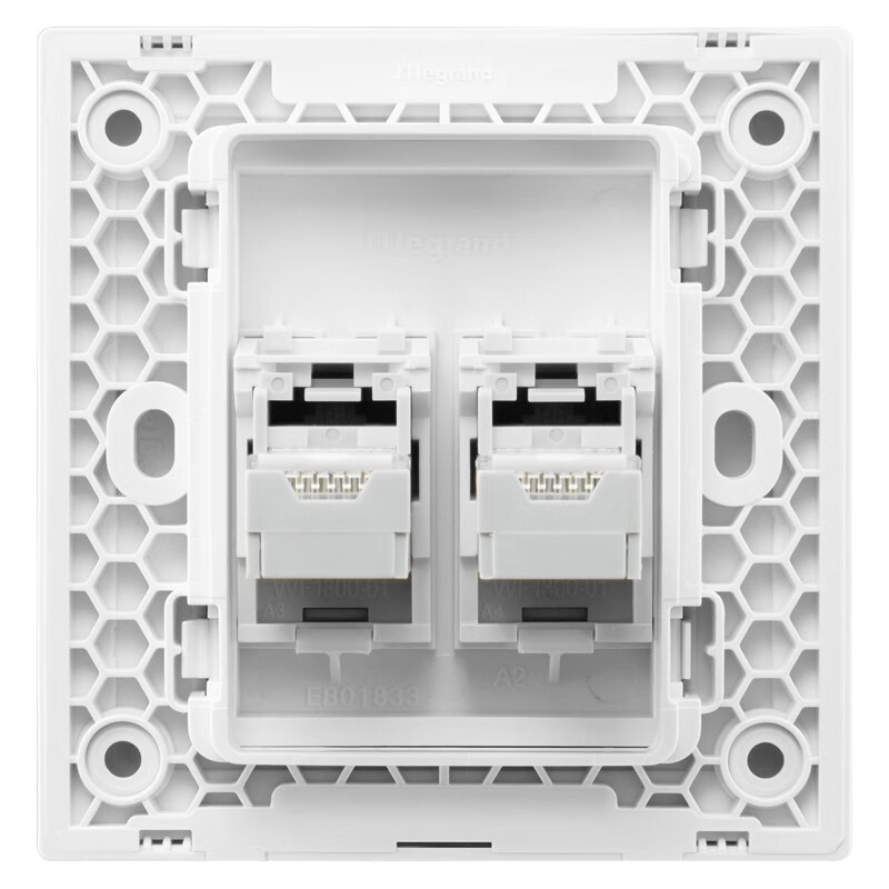 LEGRAND (LEGRAND) Switch Socket Panel Shidian Yulan White Two-way Super Category 5 Computer Socket Double Network Port Network Cable Network Panel