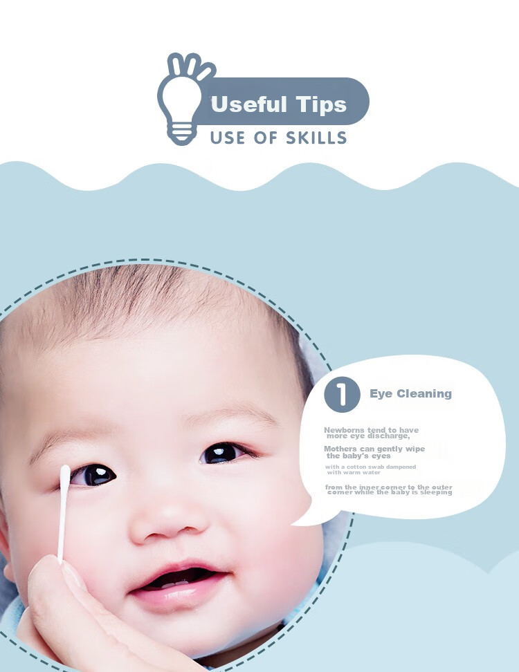 CHAHUA Cotton Swabs for Children, 180 Count Ear Pick + Double-Ended Cotton Swab for Cleaning Ear And Nose Holes 7