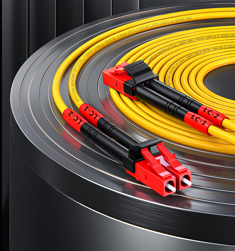 AMPCOM Telecom Grade LC-LC Singlemode Fiber Patch Cable 9/125 Single Core LSZH Low Smoke Halogen-Free Flame Retardant Jacket 2.0 Transceiver 10G Pigtail 3m ASM1LC003 1