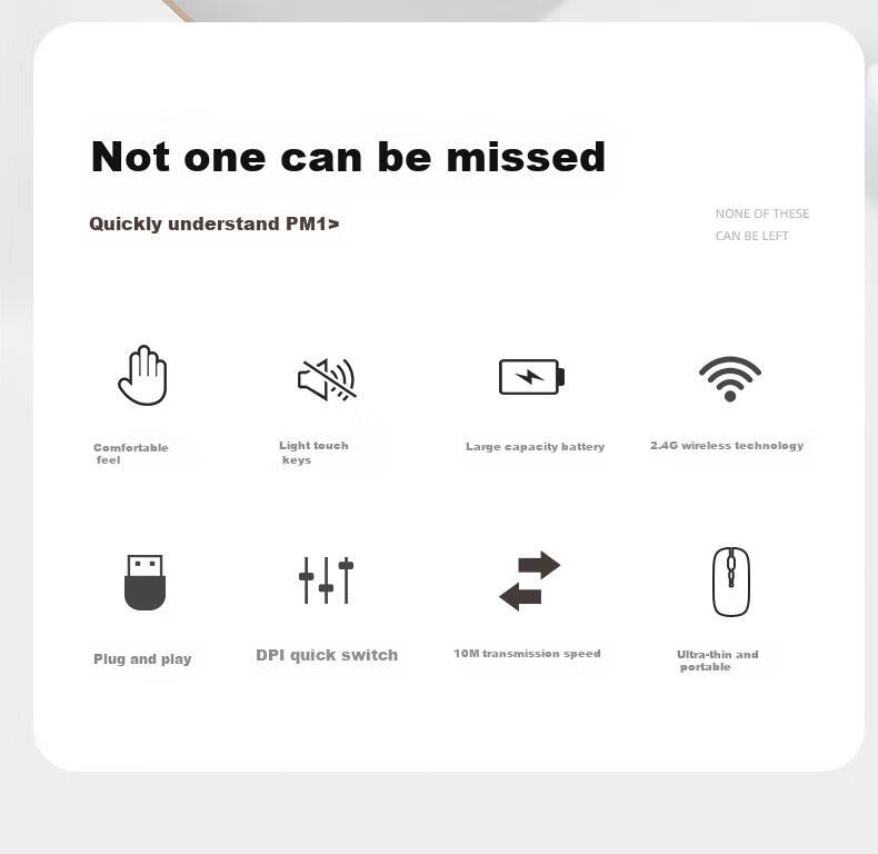 INPHIC M1 PRO Wireless Bluetooth Tri-Mode Rechargeable Silent Mouse with Battery Indicator, Compatible with Laptops, Bluetooth 5.0, Metal Gray 4