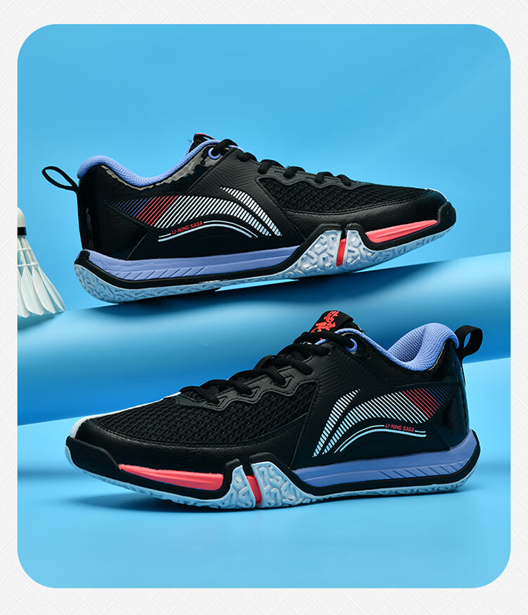 Li-Ning Badminton Shoes for Men And Women, Ground-Hugging Flight LITE Wide-Fit Training Competition Shuttlecock Shoes Second And Third Generatio 11