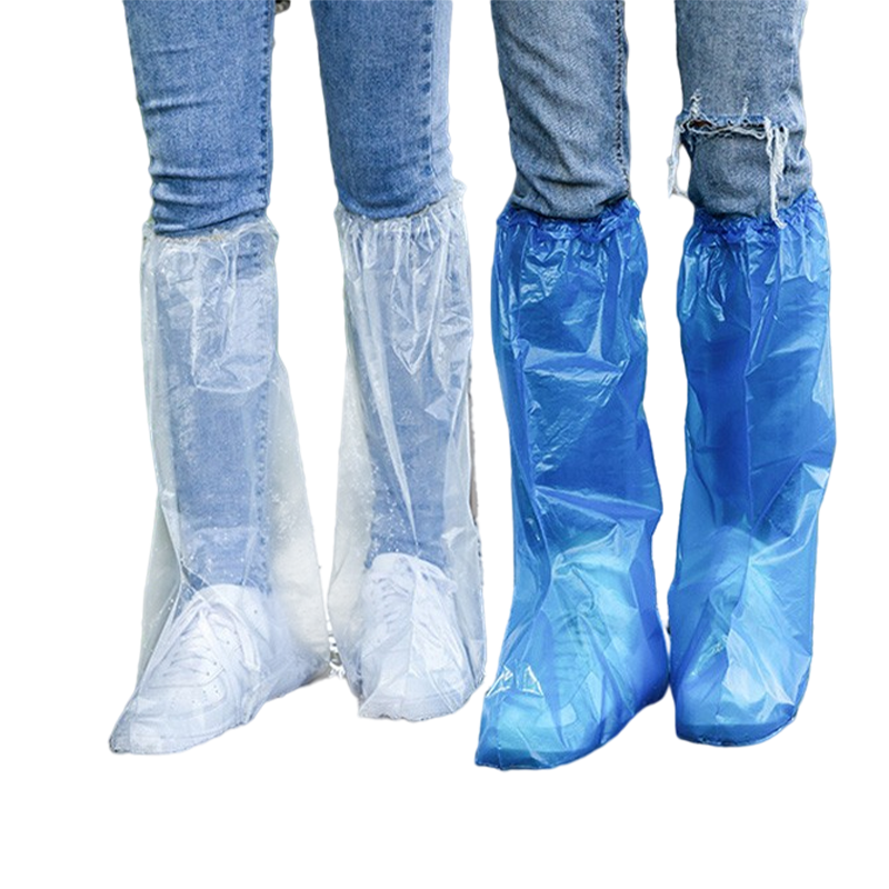 BWNK Disposable Rain Boots, Waterproof Shoe Covers [40 Pack], Thickened And Extended High-Top Outdoor Shoe Covers, Transparent Rain Shoe Covers