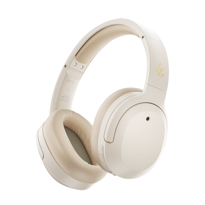 EDIFIER W820NB Classic Edition, Over-Ear Bluetooth Active Noise Cancelling Headphones, Gold Certified, Mobile Phone Computer Laptop Headphones, Cloud White, Graduation Gift