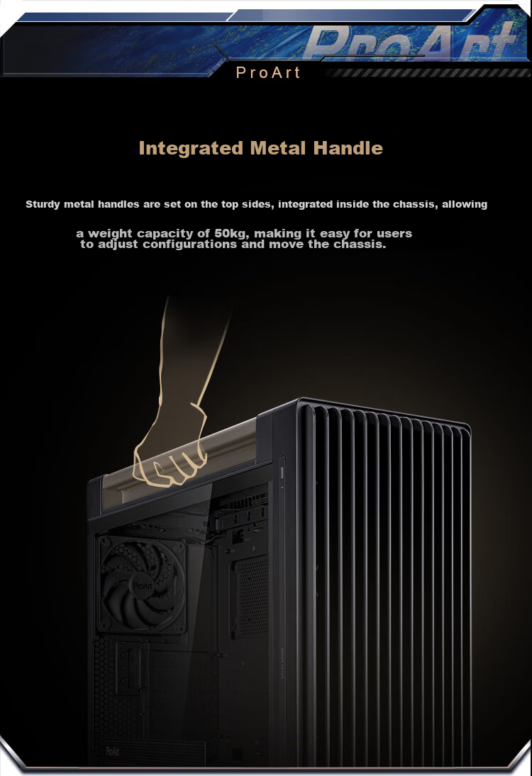 ASUS Chuangmeng 60 PA602 Walnut Art Edition Case, Powerful Cooling, Infrared Dust Detection, Tool-Free Disassembly And Assembly, Power Button Lock, PWM One-Button Setting 8