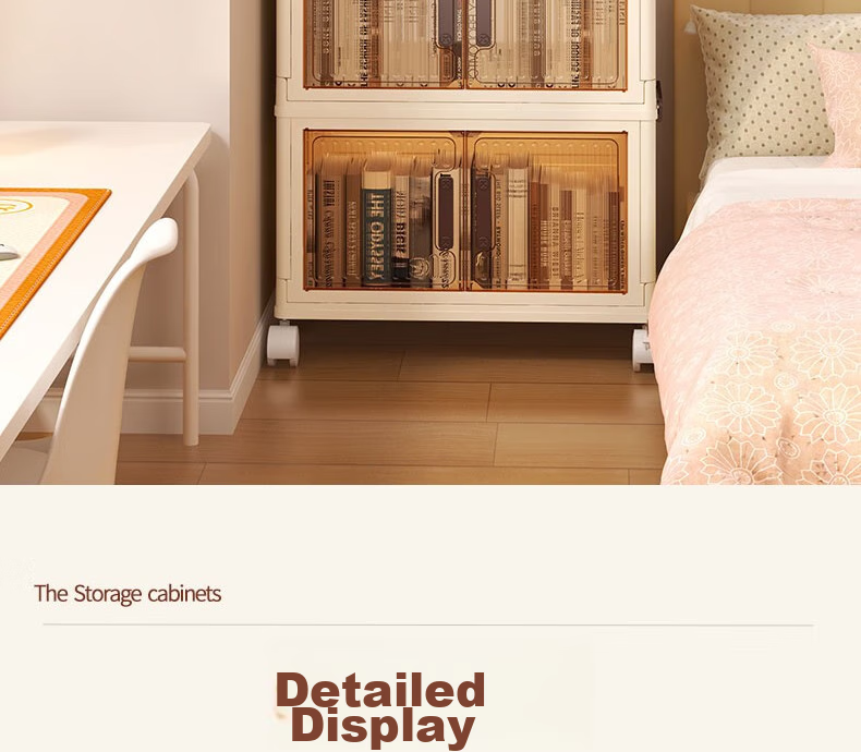 Shunyou Storage Cabinet, Wheeled Organizer Box, Foldable Wardrobe, Kitchen Storage Unit SY-608 24