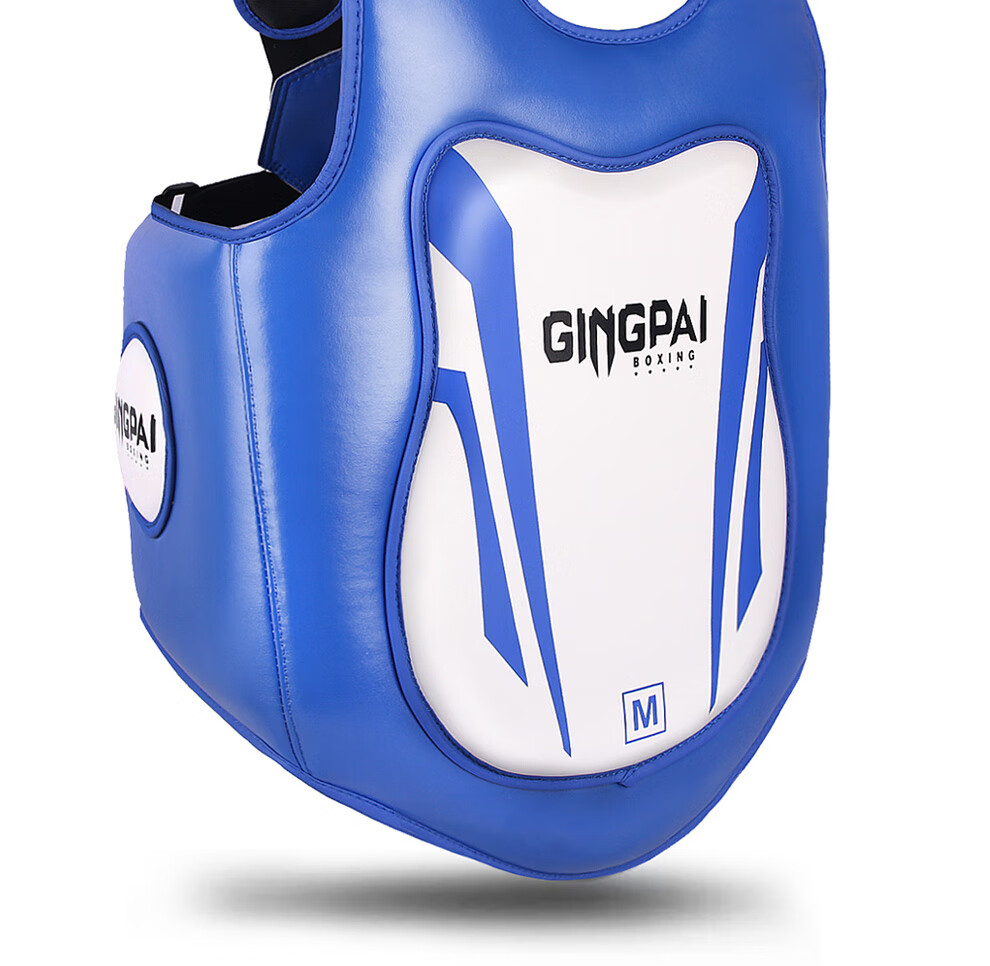 Jingpai Boxing And Kickboxing Chest Protector for Adults, Children, Boys And Girls, Professional Training, Competition, Thickened Armor, Blue, Size L 10