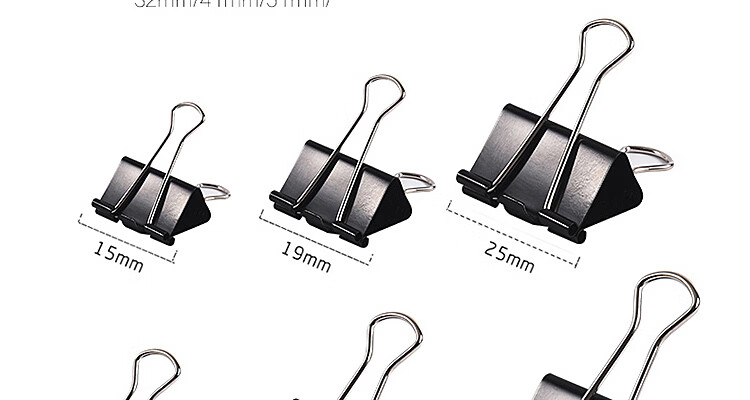 DiLe Premium Series, 24 Pieces, 41mm Colorful Long Tail Clips, Metal Bill Clips, Binder Clips, Office Stationery, Large Size 2644 27