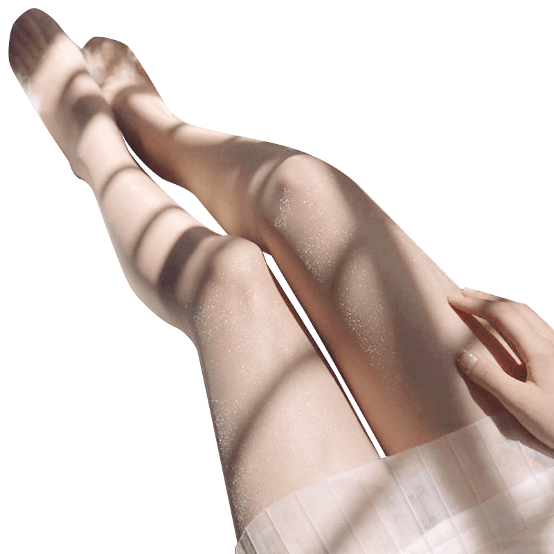 LangSha Luminous Silk Stockings for Women, Summer Thin Pantyhose, Sexy Invisible Base Layer Tights, Black And Nude Colors, One Size Fits All