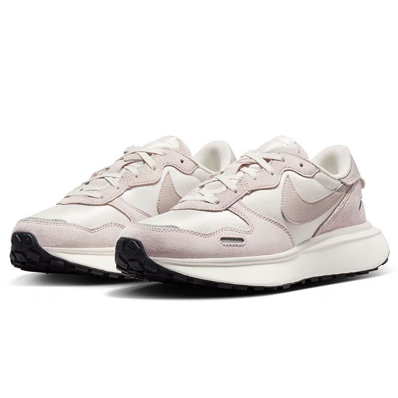 NIKE Women's PHOENIX WAFFLE Sports Casual Shoes FD2196-004, Gray White Purple, Size 38.5, Runs Large by Half Size