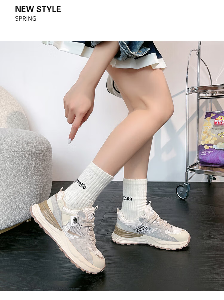 ZHR Dad Shoes for Women, Couples' Thick-Soled Heightening Casual Shoes, Fashionable Sports Shoes for Men And Women, G666 Gray Blue, Size 38 19
