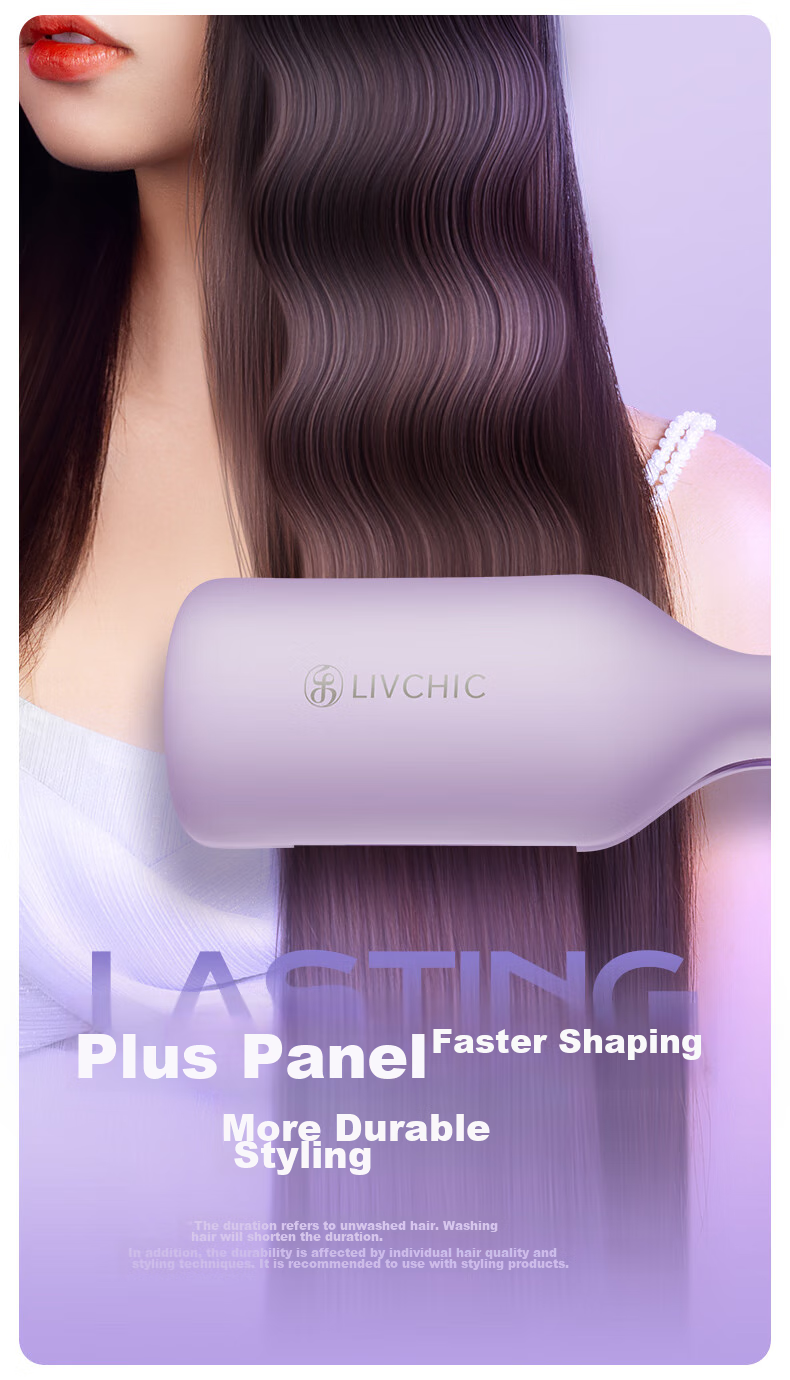 LivChic 40mm Large Wave Curling Iron, Negative Ion Hair-Friendly Egg Roll Curler, Hair Curling Tool, Volumizing High Crown Hair Clipper, 520 Gift S4 11