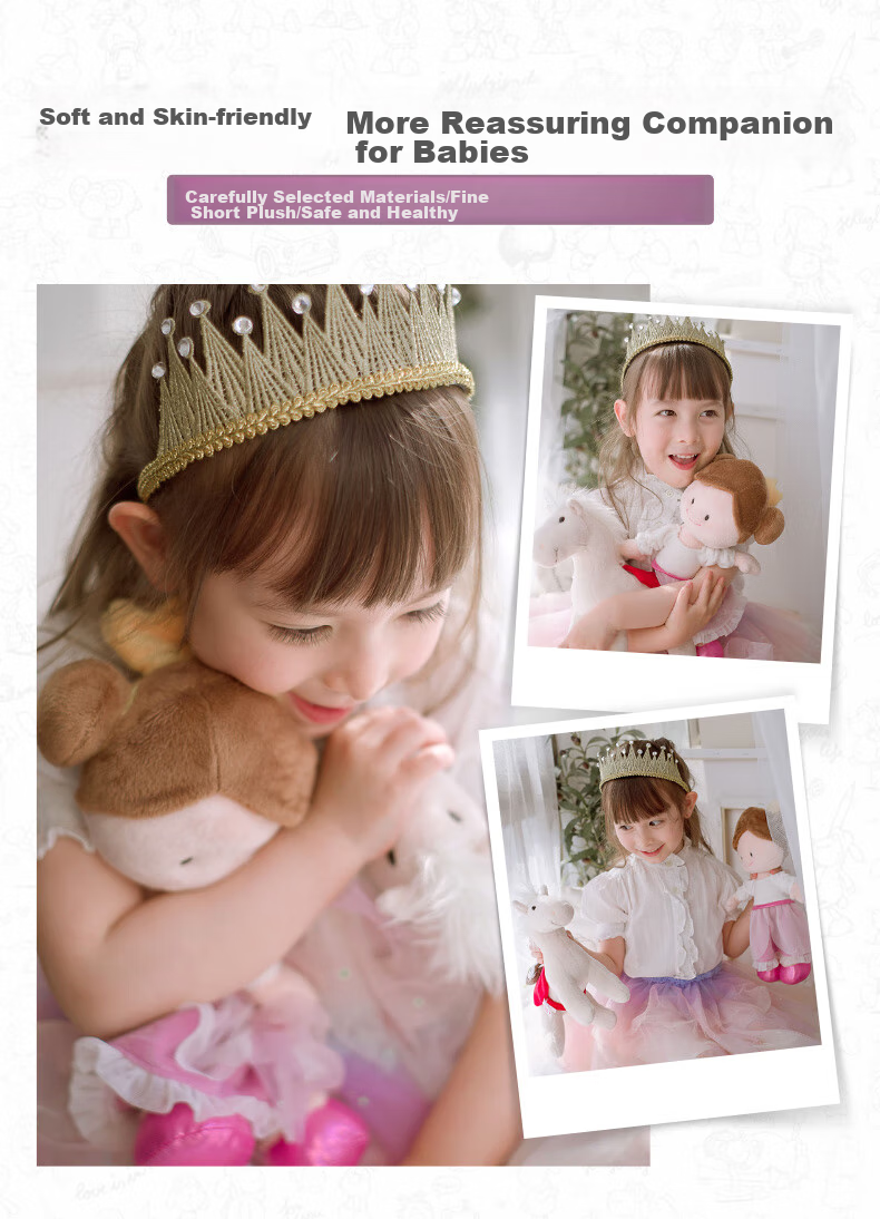NICI Birthday Gift for Girls, Plush Doll, Princess Stuffed Toy, Cute Plush Figurine for Girls, Present for Girls 5