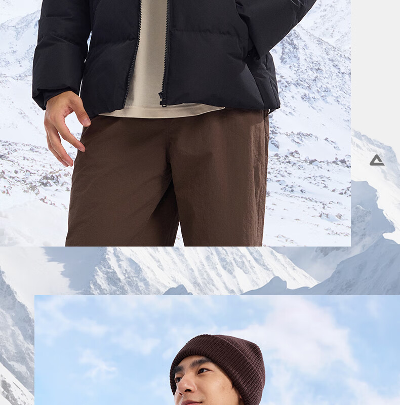PEAK Yuxue down Jacket, Spring Season, Triple Protection Technology, Short Style, Men's Duck Down, Windproof, Warm Sports Coat, DF544121 17