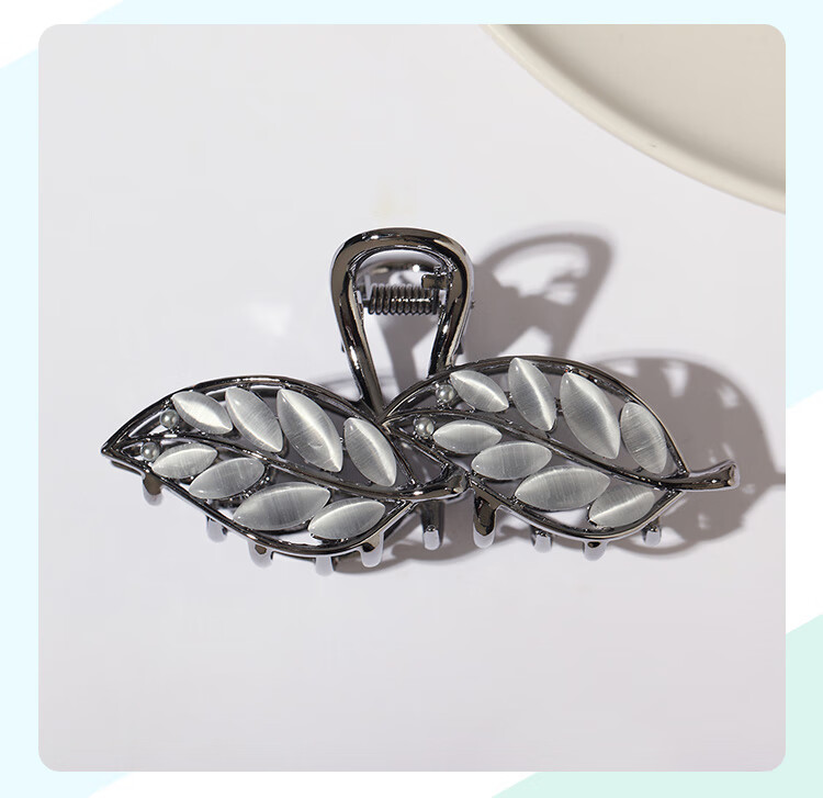 CHIMERA Leaf Hair Claw Clip, High-End Hairpin for Women, Shark Clip for Ponytails, Hair Accessory, Birthday Gift for Girls 8