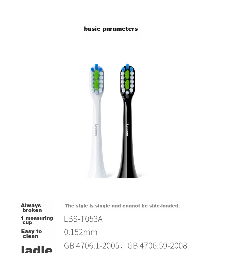 Lebooo Compatible with Youyang/Xingzuan Smart Electric Toothbrush Heads, Original Cleaning Type, White, 2-Pack 9