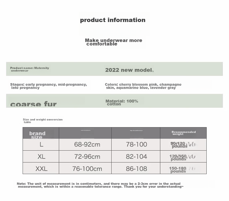 FENYE Maternity Underwear, Low-Rise Modal, for Late Pregnancy, Specialized Large Size Shorts, XXL 12