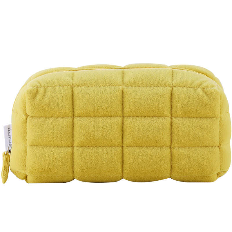 KOKUYO Student Office Storage Bag, NEMU Pillow Bag, Polyester Canvas Pencil Case, Yellow Medium Size, WSG-KUK261Y