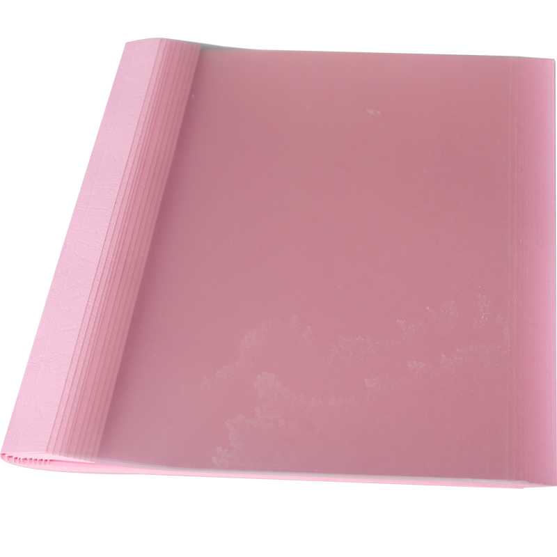 DOCON A4 Hot Melt Binding Machine Plastic Colorful Hot Melt Covers Contract Tender Document Book Glue Binding Transparent Cover with Side Glue 6mm Pink 10pcs/Pack