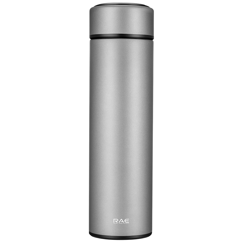 Ranye Insulated Mug, College Student Water Bottle, 304 Stainless Steel Tea Infuser Cup, 500ml, Space Gray, R3319